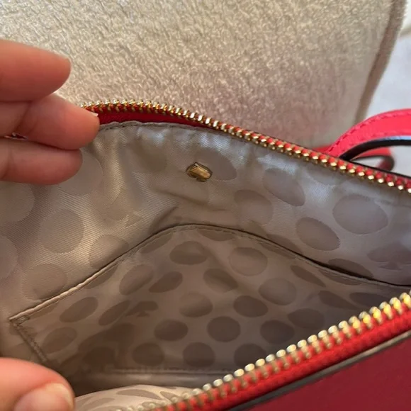 Kate Spade Red Crossbody Bag with Gold Accents - Picture 4 of 5